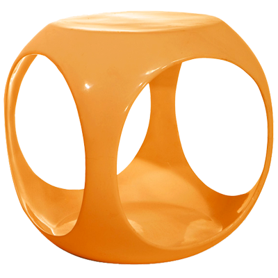 Avenue Six Slick Cube Orange Occasional Table